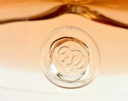 Dekoratív kis tálka, több rétegű fújt, hibátlan, jelzett, 19×11 cm