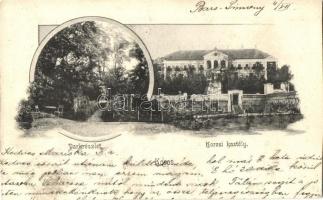1900 Simony, Partizánske, Batovany; Korosi kastély és park / castle and park (vágott / cut)