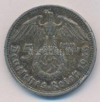 Német Harmadik Birodalom 1936E 5M Ag "Hindenburg" T:2 patina
German Third Reich 1936E 5 M...