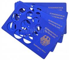 NSZK 18db forgalmi sor tartó műanyag lapka FRG 18pcs of plastic coin set holder