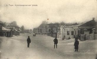 Tara, Aleksandrovskaya ulitsa / street view in winter