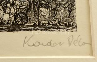 Kondor Béla (1931-1972): Fortuna. Rézkarc, papír, utólagos jelzéssel, paszpartuban, 11×7,5 cm