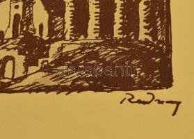 Rudnay Gyula (1878-1957): Templomok, cinkográfia, papír, jelzett a cinkográfián, 12×11 cm