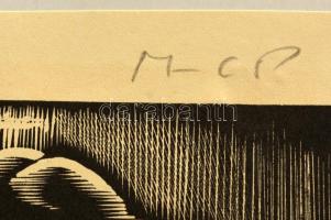Molnár C. Pál (1894-1981): Kocsis, fametszet, papír, utólagos jelzéssel, kartonra ragasztva, 21,5×17...