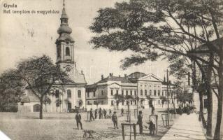 Gyula, Református templom és megyeháza (EM)