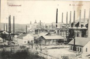 1912 Vajdahunyad, Hunedoara; vasgyár, iparvasút. Adler / iron works, industrial railway, factory buildings