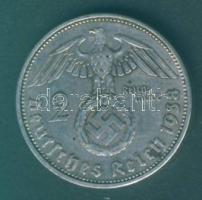 Német 3. Birodalom 1938A 2M Ag "Hindenburg" T:2-/3+