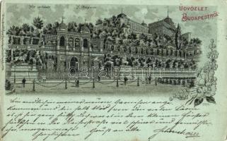 1899 Budapest I. Királyi várbazár, Kunstanstalt Rosenblatt litho