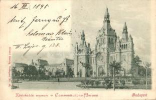 1898 Budapest XIV. Városliget, M. kir. Közlekedési Múzeum. Divald Károly 40. (EB)