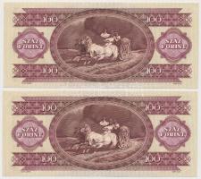 1993. 100Ft (2x) sorszámkövetők, nyomdai papírránc T:II 
Adamo F36