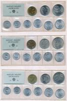 1971-1979. 2f-10Ft (9xklf) érmés forgalmi sor fóliatokban (4xklf) T:1 kis patina