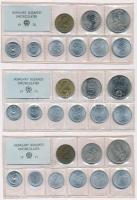 1971-1979. 2f-10Ft (9xklf) érmés forgalmi sor fóliatokban (4xklf) T:1 kis patina