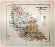 1904 Máramaros vármegye térképe / Map of Maramures county 30x40 cm