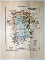 1904 Gömör és Kishont vármegye térképe / Map of Gömör and Kishont county 30x40m (sérült)