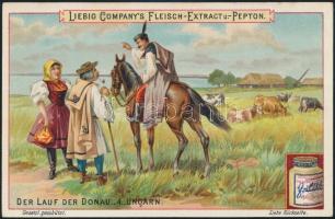 cca 1900 Liebig húskivonat gyűjtői kártya, Magyarország (Ungarn), 7x11 cm