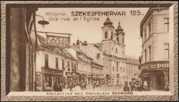 cca 1900 Chocolat Suchard gyűjtői kártya, Székesfehérvár 125., 5x10 cm