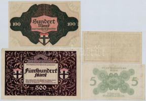 Németország / Weimari Köztársaság 1923. 4db-os, inflációs szükségpénz tétel, mind különféle T:III
G...