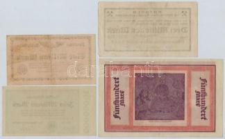 Németország / Weimari Köztársaság 1923. 4db-os, inflációs szükségpénz tétel, mind különféle T:III
G...