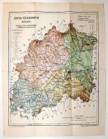 1904 Árva vármegye térképe / Map of Árva county 28x36cm