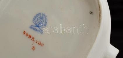 Herendi Viktória mintás hamuzó + csikkelnyomó, kézzel festett, jelzett, apró kopásokkal, 13,5×11 cm,...