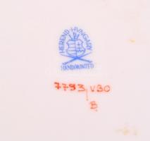 Herendi Viktória mintás hamuzó + csikkelnyomó, kézzel festett, jelzett, apró kopásokkal, 13,5×11 cm,...
