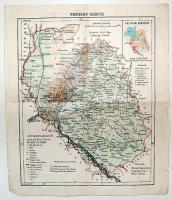 cca 1900 Pozsony vármegye térképe / Map of Pozsony county 25x30cm