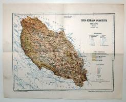 cca 1900 Lika-Krbava vármegye térképe / Map of Lika-Krbava county 25x30cm