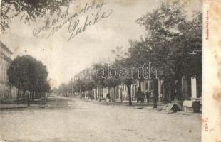1907 Zenta, Senta; Szabadkai utca. Kiadja Kragujevits Szabbás / street view (EB)