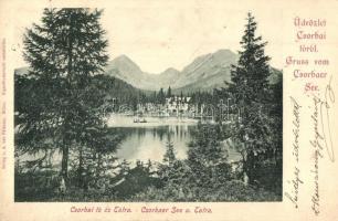 1900 Tátra, Tatry; Csorba-tó. A. von Palocsay kiadása / Strbské pleso / lake