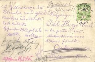 1913 Budapest I. Bleicher vendéglő kertje télen. Gellérthegy utca 3. photo (EB)