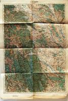 cca 1910 Piatra Neamt és környéke térképe / Map of Piatra Neamt and area 45x60cm