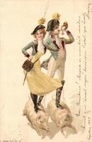 55 db RÉGI képes lap (történelmi magyar, külföldi és motívum) + 1 Innsbruck képeslapfüzet / 55 pre-1...