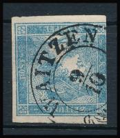 Newpaper stamp type IIc, light blue, cut on the left 