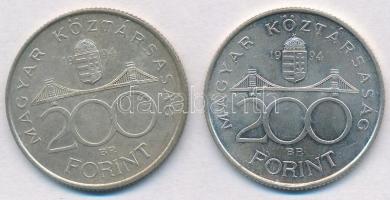 1994. 200Ft Ag "Deák" (2x) T:2