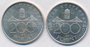 1994. 200Ft Ag "Deák" (2x) T:2