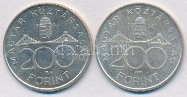 1994. 200Ft Ag "Deák" (2x) T:2