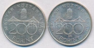 1994. 200Ft Ag "Deák" (2x) T:2