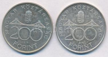 1994. 200Ft Ag "Deák" (2x) T:2