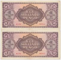 1946. 1.000.000.000P (2x) sorszámkövetők T:II