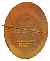 ~1910. "Koronás Vöröskereszt" zománcozott jelvény, hátlapon "ERDÉLY ÉS SZABO MŰSZERGY...