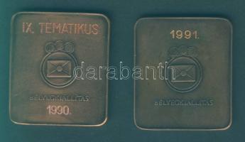1990+1991. "Bélyegkiállítás" Br emlékplakettek T:2