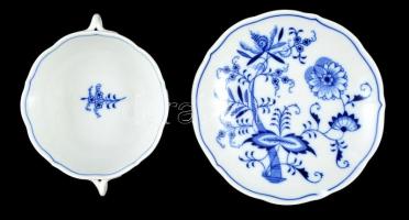 Eichwald csehszlovák hagymamintás füles leves és kistányér (6-6 db), egyik tálon apró lepattanással