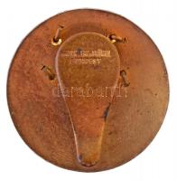 ~1930. "Magyar Vasúti és Hajózási Klub" zománcozott Br gomblyukjelvény, "HIRSCHLER ÉS...