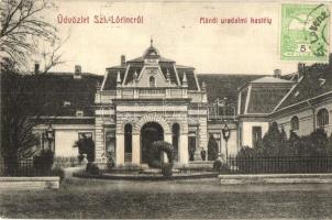 Szentlőrinc, Mándi uradalmi kastély (Esterházy kastély). Özv. Tauber Ferenczné kiadása 32. TCV card
