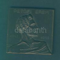 1948. "Petőfi érem" szögletes Br emlékplakett T:2