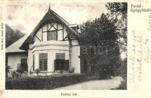1906 Parád, Parád-Gyógyfürdő; Erdész lak, villa. Kiadja Klein Mór (ázott / wet damage)