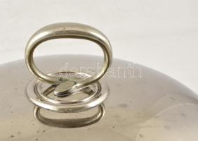 Ezüstözött alpakka leveses tál, jelzett (10&10%), m: 26 cm