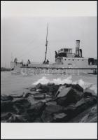 cca 1960 Balaton, Jókai hajó, korabeli negatívról készült modern nagyítás, 18x25 cm + cca 1985 Siófo...