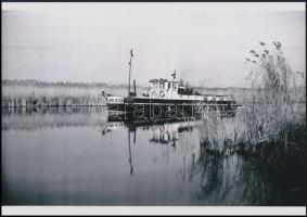 cca 1960 Balaton, Jókai hajó, korabeli negatívról készült modern nagyítás, 18x25 cm + cca 1985 Siófo...