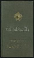 1937 Kardos Rezső Ferenc (1912-1998) kémikus, későbbi feltaláló fényképes útlevele, egyszeri meghosszabbítással